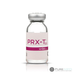 new look of the PRX T-33 ampoule same composition hyaluronic acid chemical peeling from wiqomed Italian manufacturer new 2021