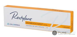 RESTYLANE SKINBOOSTERS VITAL with lidocaine is used to revitalize the skin of the face and hands, and to moisturize dry skin.