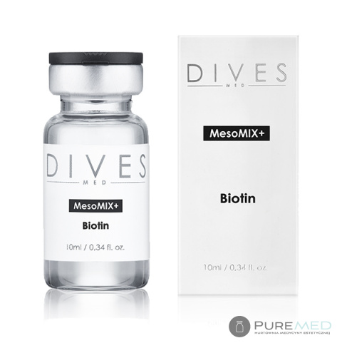 DIVES MED - BIOTIN 1x10ml koktajl na bazie biotyny biotyna do skóry głowy stymulacja wzrostu włosów, zagęszczanie włosów