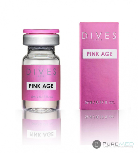 Dives Med Pink Age 5 мл светящаяся розовая ампула для мезотерапии осветление увлажнение оживление питание