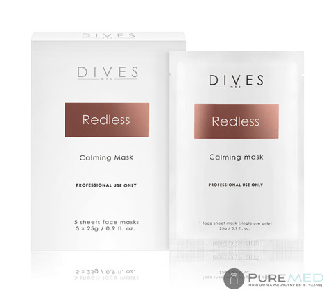 dives redless mask mask for sensitive and couperose skin regenerates repairs the epidermis calms the facial erythema rosacea