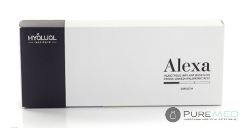 Hyaluronic acid, filler for fine lines, fine mimic lines, Hyalual Alexa Smooth 1 ml.