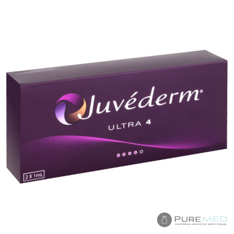 Juvéderm Ultra 4 1ml, hyaluronic acid, filler with lidocaine, with anesthesia, filling the lips and cheeks, contouring the lips