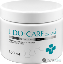 Anesthetic cream with lidocaine 10.56% LIDO CARE 500ml