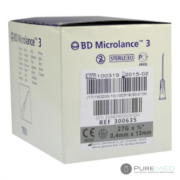 Specjalne igły iniekcyjne BD Microlance 3 27G 1/2" 10 sztuk