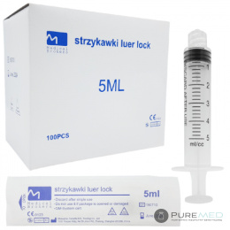 Luer lock syringes 5ml 100 pcs