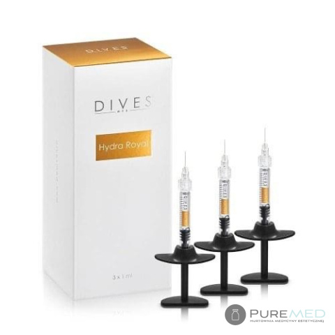 DIVES MED HYDRA ROYAL 3x1ml - Specialized booster based on non-cross-linked hyaluronic acid
