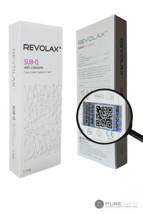 REVOLAX SUBQ with lidocaine hyaluronic acid lip modeling lip augmentation lidocaine content anesthesia
