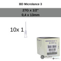 Специальные иглы для инъекций BD Microlance 3 27G 1/2 10 шт.