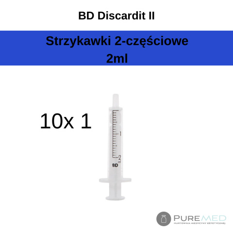 Strzykawki 2-częściowe BD Discardit II 2ml 10 sztuk