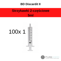 2-part syringes BD Discardit II 5ml 100 pcs