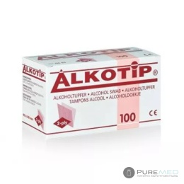 Alkotip waciki nasączone alkoholem 100 szt.