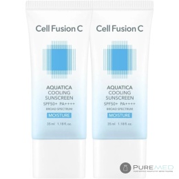 Cell Fusion C Aquatica Cooling Sunscreen, Krem z filtrem chłodząco-nawilżający SPF50+/PA++++, 2x35ml
