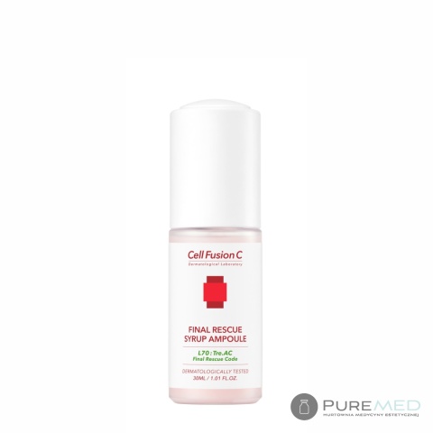 Cell Fusion C TRE.AC Final Rescue Syrup Ampoule – Różowy koncentrat łagodzący podrażnienia 30ml