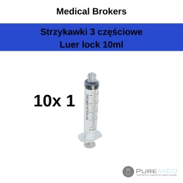 Strzykawki luer lock 10ml 10 sztuk